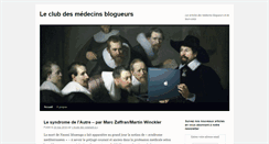 Desktop Screenshot of clubdesmedecinsblogueurs.com
